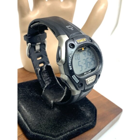 Timex Women's Watch Ironman Quartz Digital Indiglo Black Rubber Band Sport 38mm - Picture 14 of 14